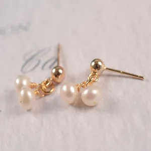 Brincos de berros dangle Branco branco natural Cultivada Akoya Pearl Office Arte Candelador de diamante Casual Silver Formal Unissex Mulheres