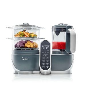 Meal Station Grey Baby Food Maker: Multi-Speed Steamer, Puree Blender, Warmer, Defroster - Nutritionist Approved Baby Food Processor for Healthy Homemade Meals