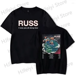 Men's T Shirts Russ It Was You All Along Tour T-Shirt Summer Merch For Women/Men Unisex Casuals O-neck Short Sleeve Tshirt Top