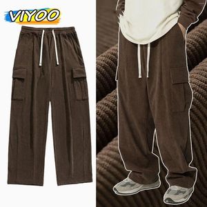 Men's Pants Y2K Hip Hop Jogging Casual Baggy Cargo Mens Corduroy Sweatpants Retro Streetwear Fashion Harajuku Trousers