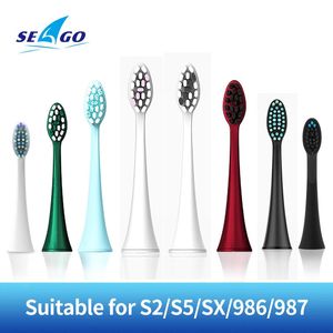 Seago Electric Frust Head Brade Brush Sonic 4PCS متوافقة مع SG986/SG987/S2/SX/S5 Health Health Brush Heads 240403