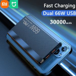 製品Xiaomi Mijia 30000MAH Power Bank 66W高速充電デジタルディスプレイHuawei Xiaomi Samsung用充電式バッテリーポータブル
