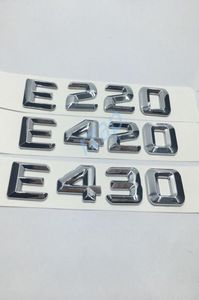 Car Rear Trunk Emblem Badge for Mercedes Benz W124 W211 ECLASS E220 E420 E430 Chrome Letters Logo Sticker2938216