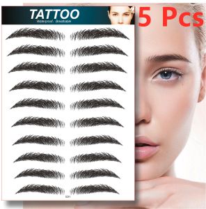 Enhancers New Style 6D HAIRIKE ÖVERBROWS Vattentät ögonbryn Tatuering Klistermärken Eyebrow Transfers Stickers Eyebrow Grooming Shaping Sticker