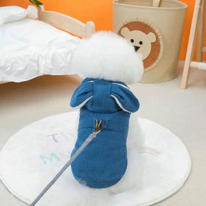 Dog Apparel Trendy Pet Coat Soft Comfortable Cotton With Button Closure Ideal Winter Jacket For Dogs Cats Hooded Design Outdoor