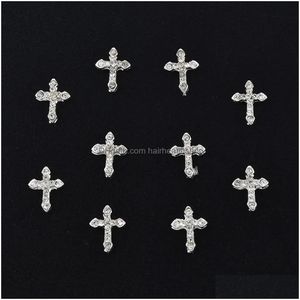 Nail Art Decorations 10 Pcs High Quality Glitter Fl Drill Mouse Nial Alloy S 3D Jewelry Charms For Nails 231013 Drop Delivery Health B Dhqvw