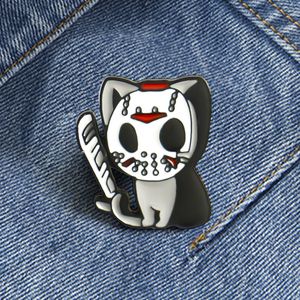 Halloween horror spaventoso Scarico Dark Gothic Animals Enamel Pin Film Game Film Film Citazioni BASSO BADGE CINETTO Film Anime Giochi