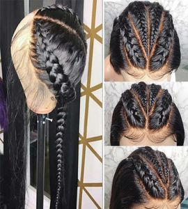Perucas de cabelo humano de renda reta com cabelos para bebês naturais negros brasileiros Remy Hair sem glóbulos Perucas de renda completa para Women9507727