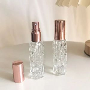 new 2024 10ml Rose Gold Glass Portable Refillable Perfume Bottle Cosmetic Container Empty Spray Atomizer Travel Sub-bottlefor rose gold for