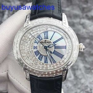 AP pilotowy zegarek na nadgarstek Millennium Series Mens Watch 18K Platinum Material z T-Square Diamond Old Automatic Mechanical Watch For Men