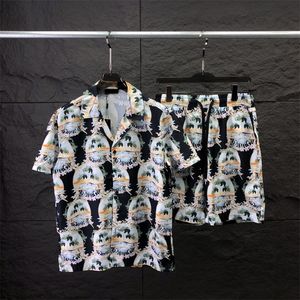 Męskie dresy męskie męskie zestawy plażowe koszule dla mężczyzn i kobiet blokowanie kolorów z drukowanymi szortami B5