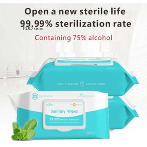 50Pcs/Box Disinfecting Antiseptic Pads Alcohol Swabs Wet Wipes Skin Care Sterilization First Aid Cleaning Tissue Box 2024