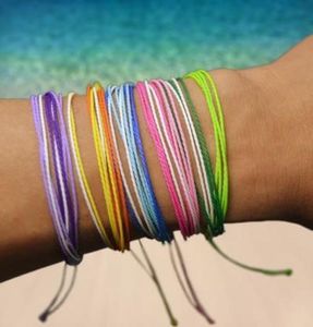 Flerskikts vaxtråd vävt armband handgjorda vävda vänskapsarmband vaxsträng boho -armband justerbar flätad lycklig armele5334522