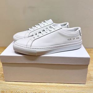 Luxus Casual Schuhe für Männer Frauen Designer Leinwand Low Flat Sneakers Klassische Dreifach schwarze weiße echte Leder -Sneaker Outdoor Sports Common Projects Herren Trainer