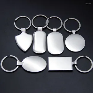 Keychains 50pcs Metal Blank Advertising Keyrings per regali promozionali