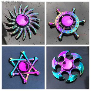 Novelty Games Fidget Spinners ADHD stress relief creative finger rotator metal anti anxiety focused toy for children boys and adults birthday gift Q240418