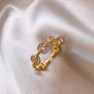 Mode lycklig ring justerbar storlek kopparform guld sliver rosguld koppar ringar för kvinnor män smycken gåva332m