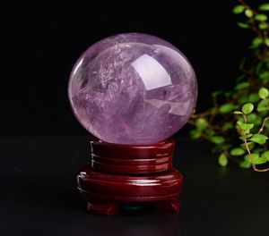 Hemdekoration 4050 mm Natural Rock Quartz Amethyst Stone Crystal Ball Crystal Sphere Healing Business Gift2194423