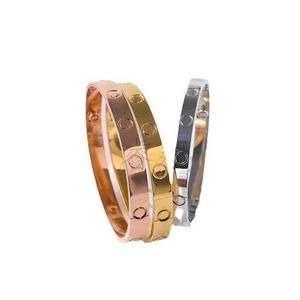 Designer Versaile Zhicarter Armband Fifth Generation Screwdriver Love Titanium Steel Plated 18K Rose Gold Batch Po1x