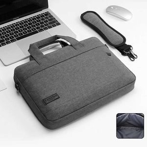 Andra datortillbehör Business Laptop Bag Sleeve Case Axel Bärande fodral för MacBook Air Pro 13 14 15.6 17 tum Asus Lenovo Dell Huawei Handväska Y240418