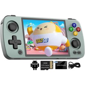 RG405M Android 12 Handheld Game Console с 4-дюймовым сенсорным экраном IPS, встроенным джойстиком, 128 ГБ TF Card, 3170 игр-64-битный классический опыт игры