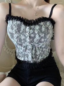 Camisoles & Tanks Vintage Floral Base Shirt Slim-Fit Lace Top