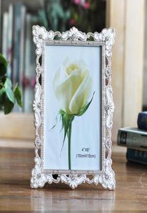 Metal Modern Style PO Frame Diamond Abito da sposa Frame Creative Regali creativi Nuovo Desktop Frame Decorazione per la casa29741136081812