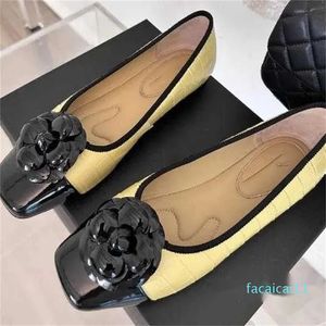 Designer Dress Shoes Flats Shoes Patent Leather Women Luxury Square Toe Ladies Slingbacks