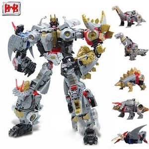 Transformation Toys Alloy Tyrannosaurus Rexing Children's Transformation Robot Toy Transformation God Hexahedral Kids Gifts