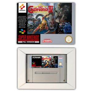 Korts actionspel för Super Castlevania IV 4 -spelkassett med låda för Eur Pal 16 -bitars SNES -konsol
