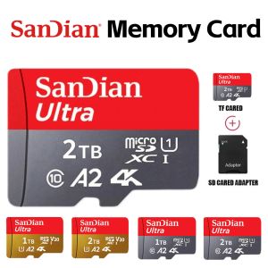 카드 SAN DIAN NEW CLASS10 고속 1TB 마이크로 SD TF 카드 2TB SD 카드 카메라 스마트 폰 용 고용량 메모리 카드.