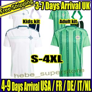 S-4xl 2024 Northern Ireland Soccer Jersey Men Set Kid Kit Unifort 2025 Divas Charles Evans 24 25 Shirt da calcio Charles Ballard Best Brown Home Away Away