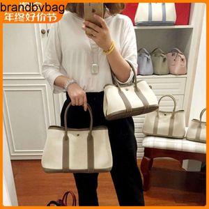 Garden Original Garden Party Wholesale Top tote bags online shop 2023 New Bag Genuine Leather with Canvas Mommy Shopping Single Shoulder Have Real