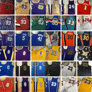 Echter genähter West All-Team-Basketball-Jersey Iverson 24bryant Payton Drexler Kemp Allen Garnett McGrady Anthony Bibby Morant Curry Drexler Nash Stockton Mike