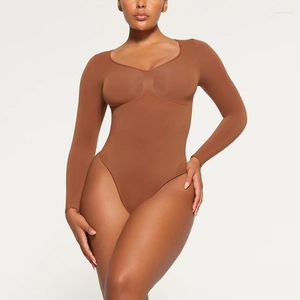 Women's Jumpsuits Amazon Wish Knitted Long-Sleeved Bottoming Shirt Fashionable All-Match Sexy Tight Jumpsuit Autumn