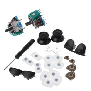 Högtalare L1 R1 L2 R2 Trigger -knappar 3D Analoga joysticks tum Sticks ledande gummi för PS4 -kontrollerreparationssats