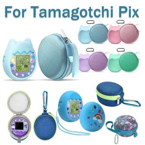 Casos Caso de capa de silicone eletrônico de animais de estimação para Tamagotchi Pix Eva Caso Hard Caso Cartoon Digital Pet Protector Caso para Tamagotchi Pix