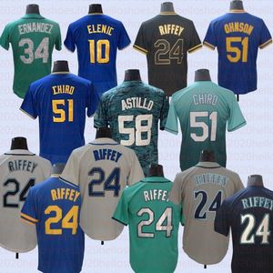 Ken Griffey Jr. Jersey Julio Rodriguez Baseball Cal Raleigh Suzuki Ichiro Luis Castillo Mitch Haniger Seby Zavala George Kirby J.P. Crawford