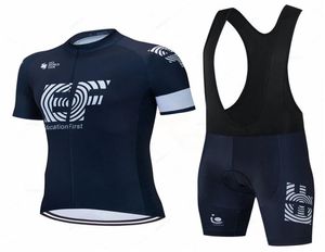 EF Cycling Jersey Set 2021 Pro Team Menwomen Summer Breattable Kort ärm Cykelkläder Bib Shorts Suit Ropa Ciclismo9281009