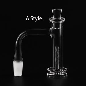 Vollschweißes Schrägkantensteuerungsturm Terp Slurper Quarz Banger 10 mm 14 mm 18 mm Raucher Nahtloser Nagel mit schwarzen Perlenquarzsäule für DAB Rig -Rohre