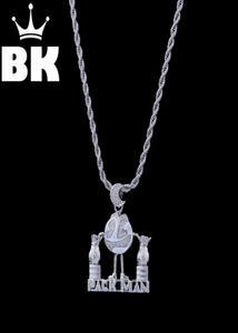 Pendant Necklaces THE BLING KING Custom Pack Man Necklace Hip Hop Full Iced Out Cubic Zirconia Gold Sliver CZ Stone3258075