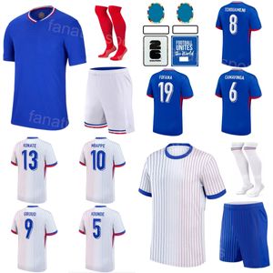 2024 2025 SCOP TEAM NAZIONALE FRANCESE 19 Youssouf Fofana Jersey Euro Cup 8 Aurelien Tchouameni 10 Kylian Mbappe Theo Hernandez Jules Kounde Football Shirt Kid