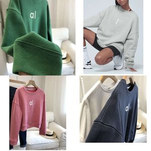 Women AL-0028 Round Neck Slim Hoodies Designer Sweatershirts Streetwear Pullover Sweatshirts Clothing