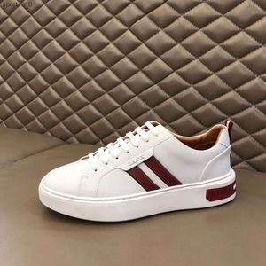 Herrenschuhe Herren echte Lederschuhe Ballys koreanische Version Herren Schnürschuhe Casual Schuhe Sportschuhe Brettschuhe Vielseitige Outdoor -Schuhe