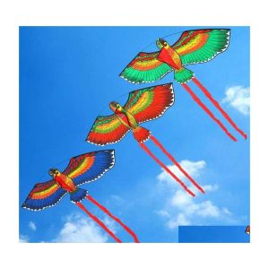 Accessories Kite Accessories 110Cm Flat Eagle Children Flying Bird Kites Windsock Outdoor Toys Garden Cloth For Kids Gift 220602 Drop Delivery