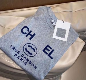 Advanced Version Womens T-Shirt Frankreich Trendy Kleidung zwei C-Buchstaben Grafikdruckpaar Fashion Baumwolle Rundhal