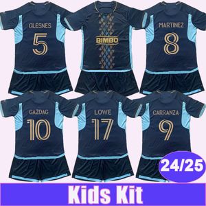 24 25 25 Philadelphia Union Kit Kit koszulki piłkarskie Glesnes Uhre Carranza Bedoya Gazdag Lowe Home Blue Child Suit koszulka piłkarska