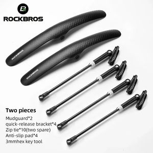 Rockbros Road Cycling Fender Bike per pneumatici Fronttrear Easy Installazione Alluminio Supporto Bicycle Fix Gear240410