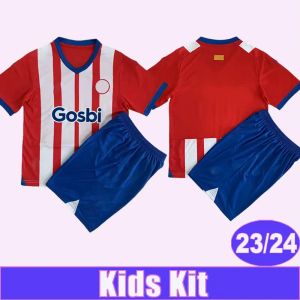 Bär 2023 24 Juanpe S.Bueno Kids Kit Soccer Jerseys Bernardo Aleix Garcia Stuani Home Away Child Football Shirts Girona Short Slee