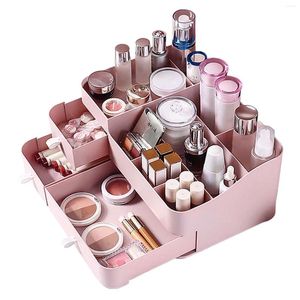 Förvaringslådor Desk arrangör med lådor Desktop Cosmetic Box Drawer Type For Cosmetics Lipsticks smycken